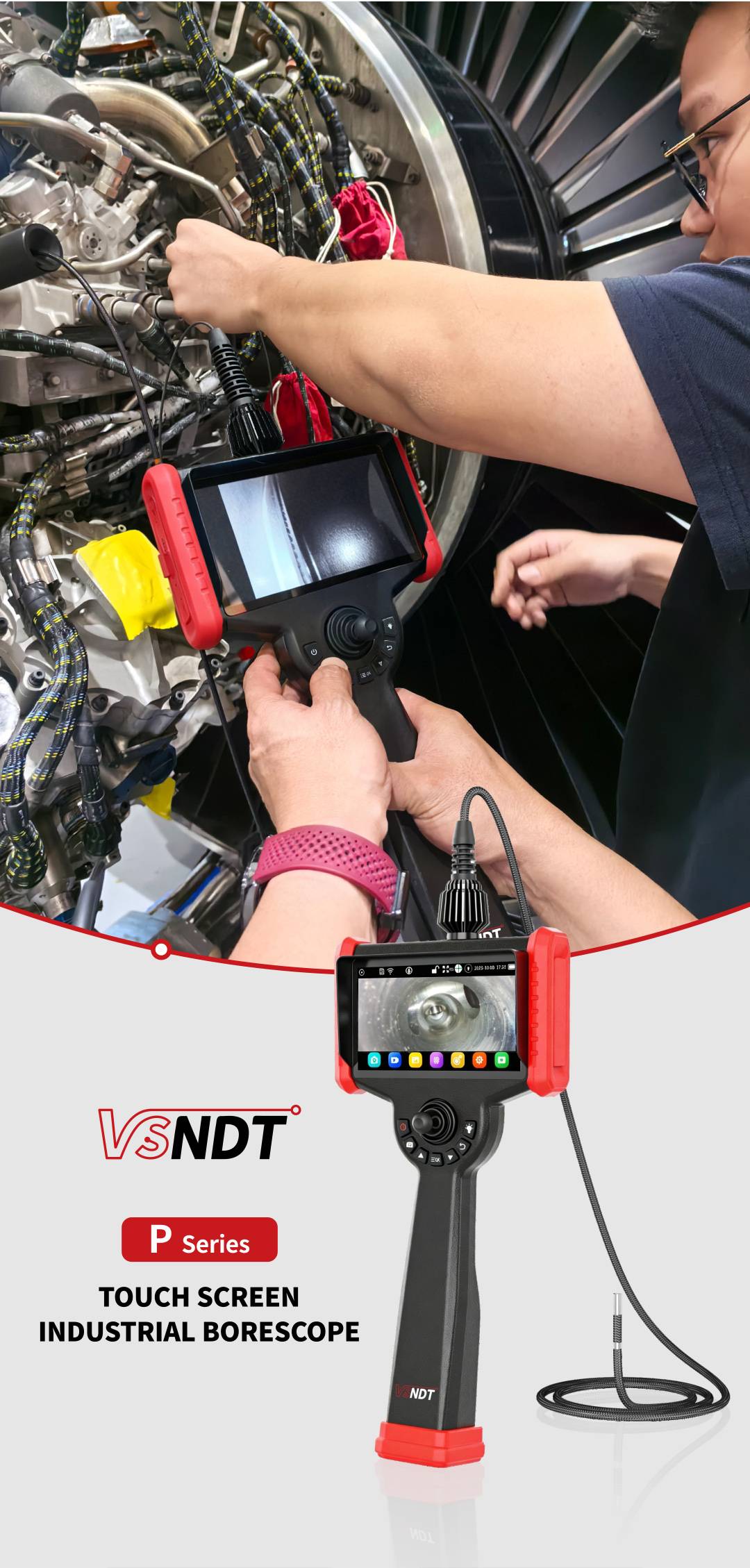 FHD Touch industrial endoscope